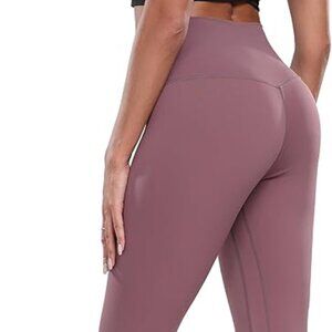 *NWT* Butter-Soft High-Waisted Leggings Dusty Red Sculpting Stretch | Size M